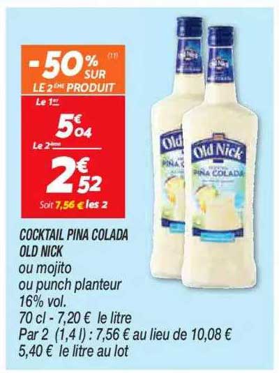 cocktail pina colada old nick