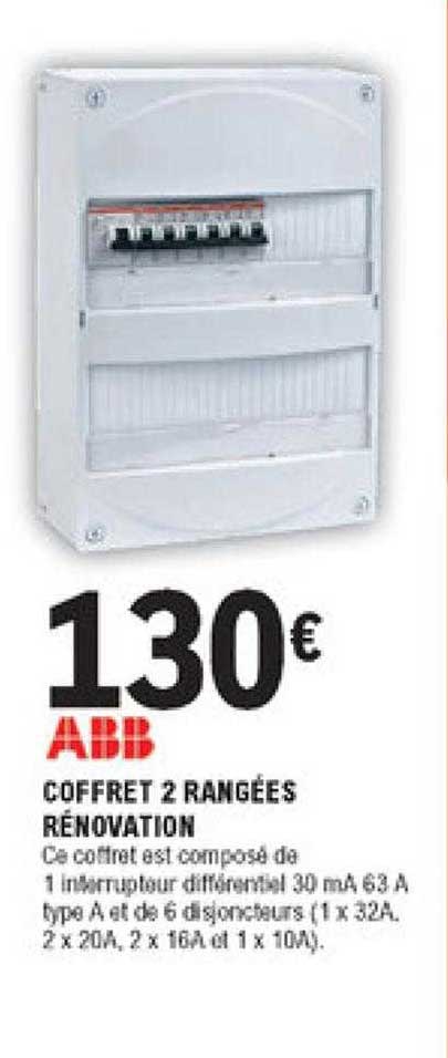 coffret 2 rangées rénovation