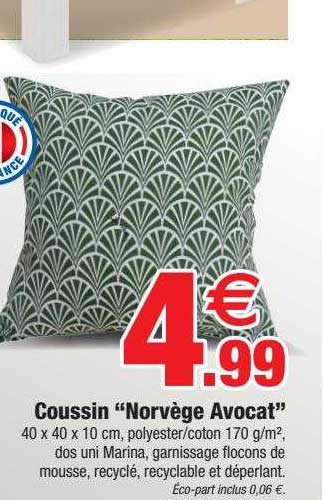 Coussin "norvège Avocat"