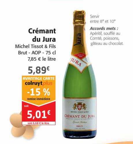 crémant du jura michel tissot & fils brut aop