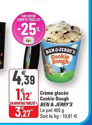 crème glacée cookies dough ben & jerry's