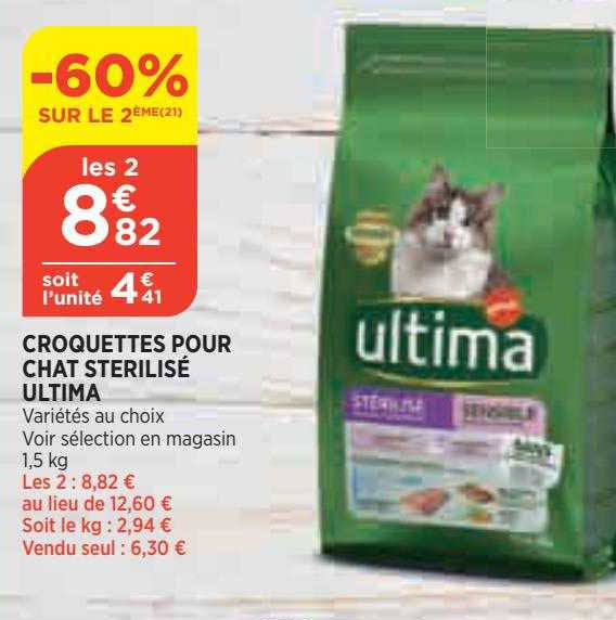 Croquettes Pour Chat Stérilisé Ultima