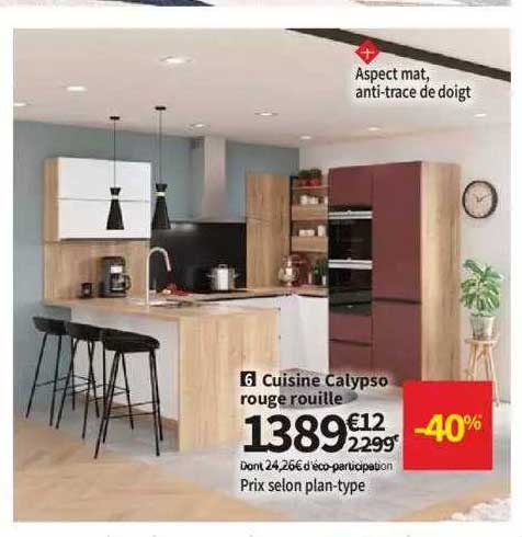 cuisine calypso rouge rouille