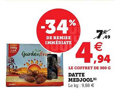 datte medjool -34% de remise immédiate