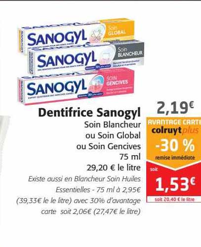 Dentifrice Sanogyl