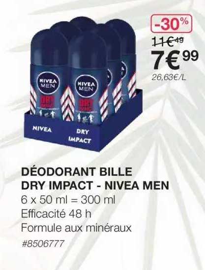 déodorant bille dry impact - nivea men