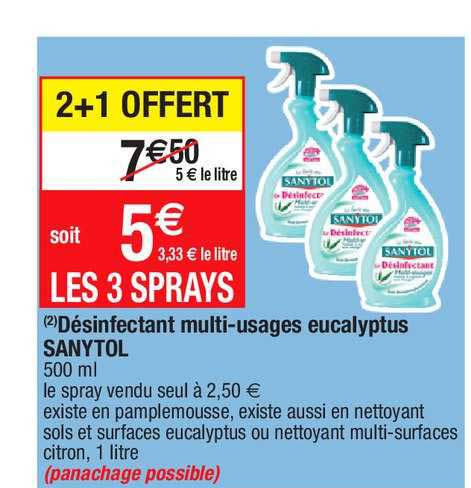 désinfectant multi-usages eucalyptus sanytol