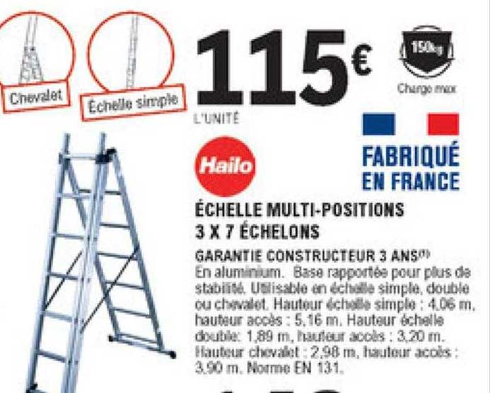 échelle multi-positions 3 x 7 échelons hailo