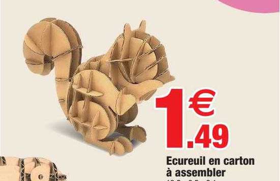 écureuil en carton à assembler