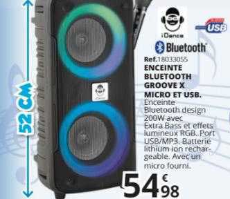 Enceinte Bluetooth Groove X Micro Et Usb