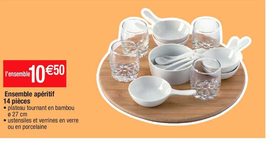 Ensemble Apéritif 14 Pièces
