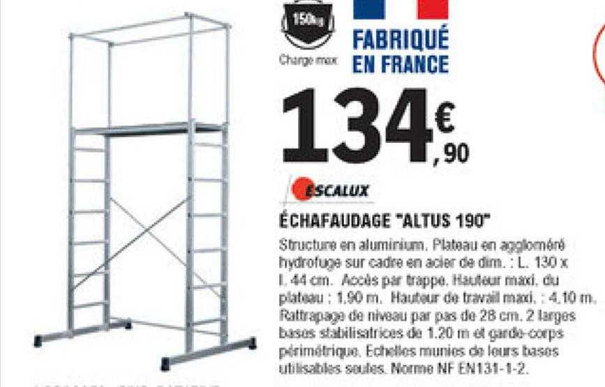 escalux échafaudage "altus 190"