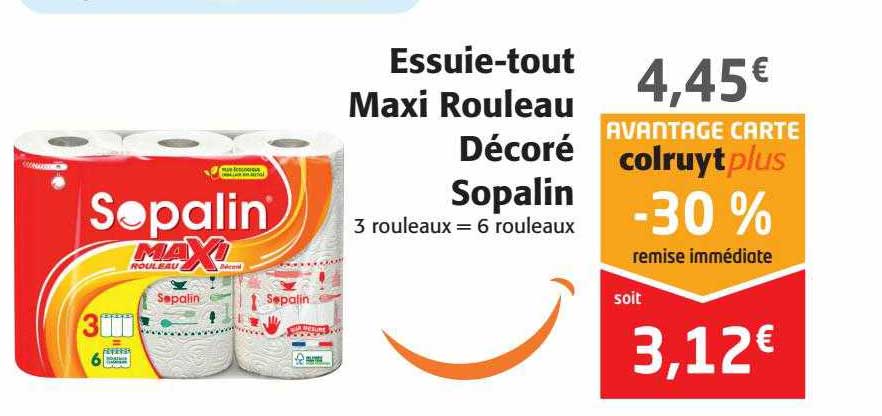 essuie-tout maxi rouleau décoré sopalin
