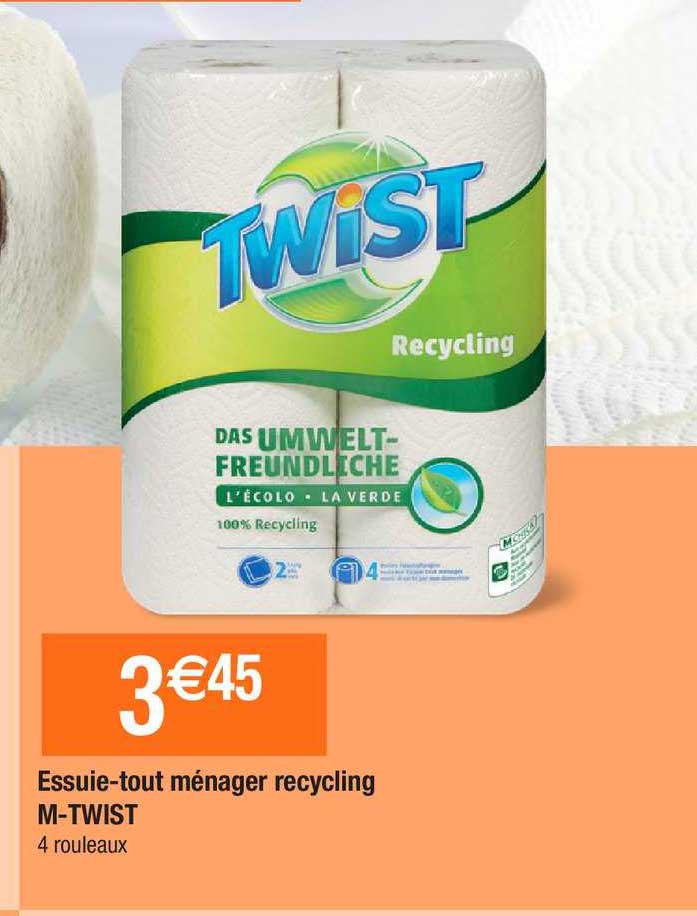 essuie-tout ménager recycling m-twist