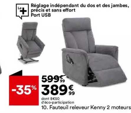 fauteuil releveur kenny 2 moteurs
