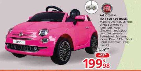 fiat 500 12v rose
