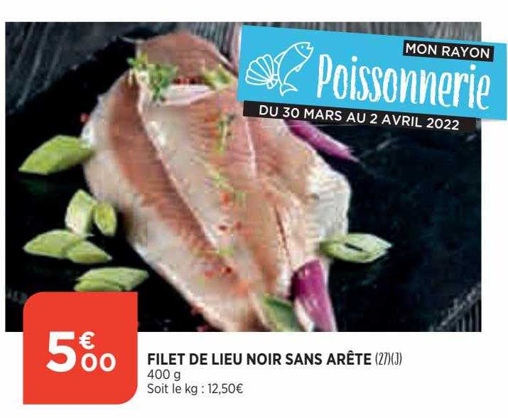 Filets De Lieu Noir Sans Arête