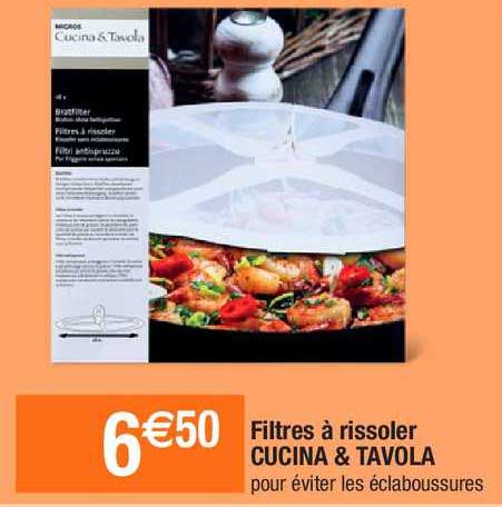 filtres à rissoler cucina & tavola