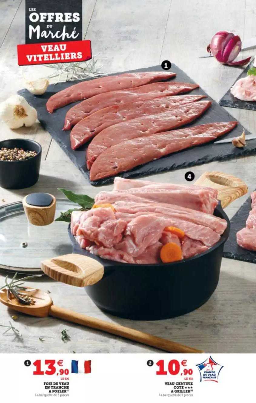 Foie De Veau En Tranche à Poêler, Veau Certifié Côte à Griller