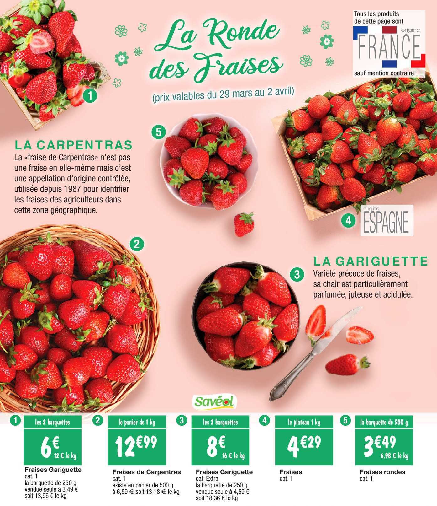 fraises gariguette, fraises de carpentras, fraises, fraises rondes