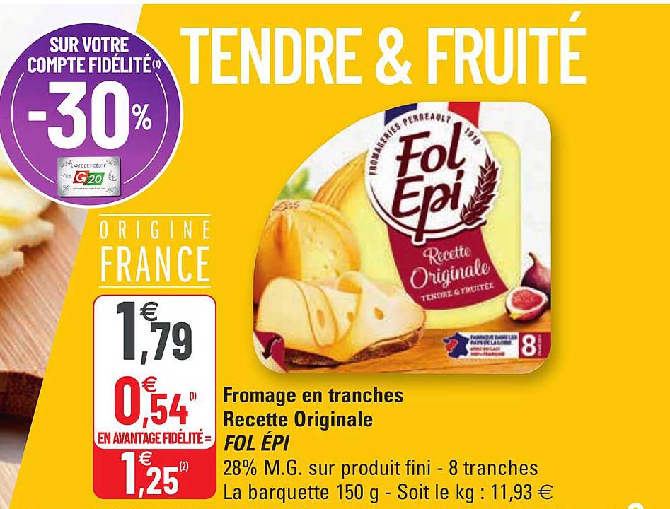 fromage en tranches recette originale fol épi