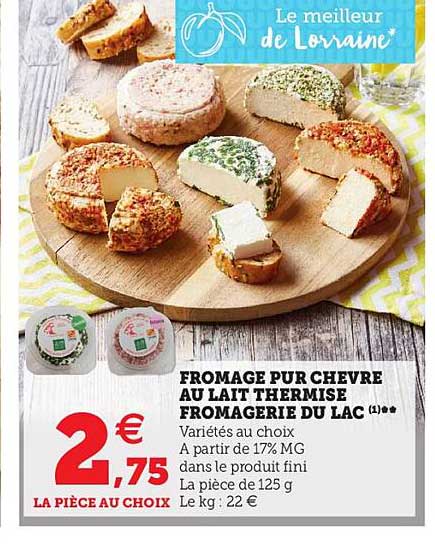 fromage pur chèvre au lait thermise fromagerie du lac
