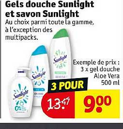 Gels Douche Sunlight Et Savon Sunlight