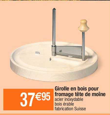 girolle en bois pour fromage tête de moîne