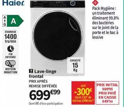 haier lave-linge frontal