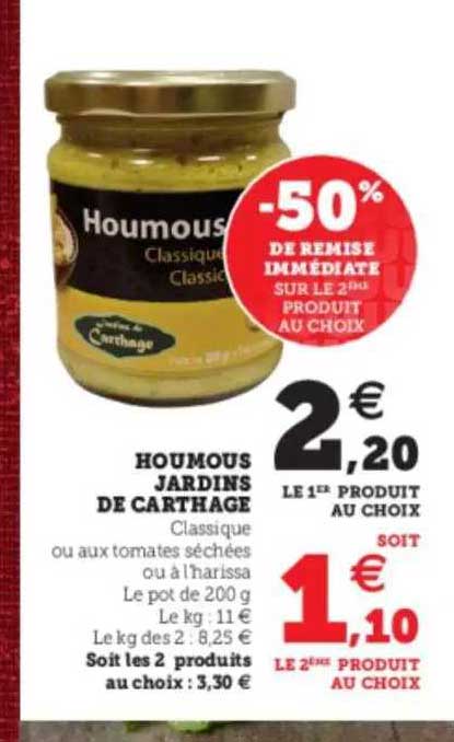houmous jardins de carthage