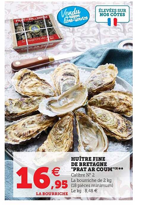 huître fine de bretagne "prat ar coum"