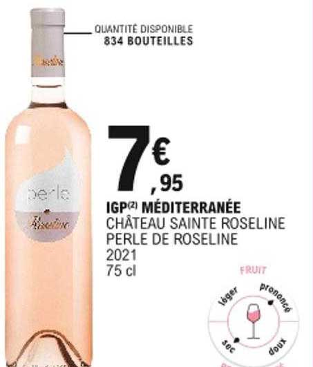 igp méditerranée château sainte roseline perle de roseline 2021