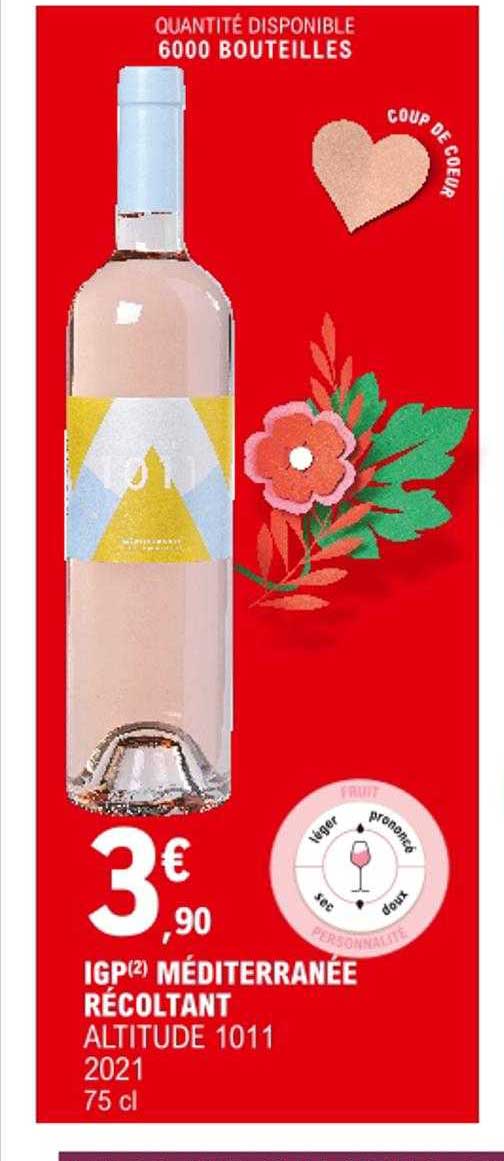 igp méditerranée récoltant altitude 1011 2021