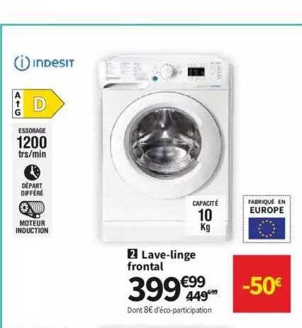 indesit lave-linge frontal