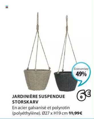 jardinière suspendue storskarv