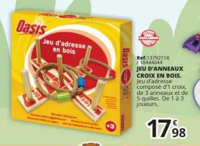 jeu d'anneaux croix en bois oasis