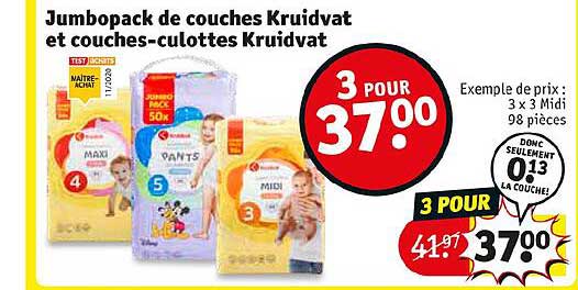 jumbopack de couches et couches-culottes