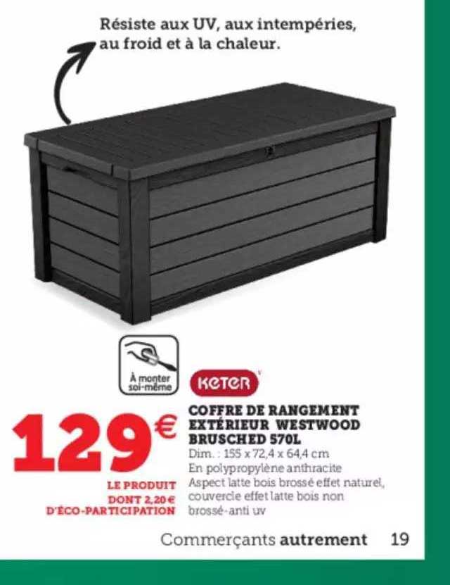 Keter Coffre De Rangement Extérieur Westwood Brusched