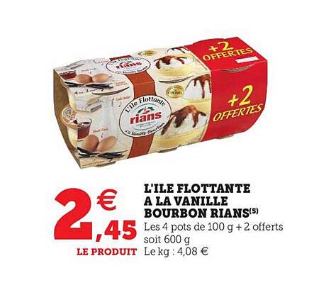 l'île flottante à la vanille bourbon rians