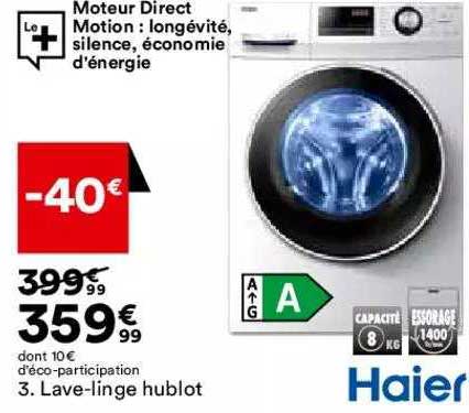 lave-linge hublot haier