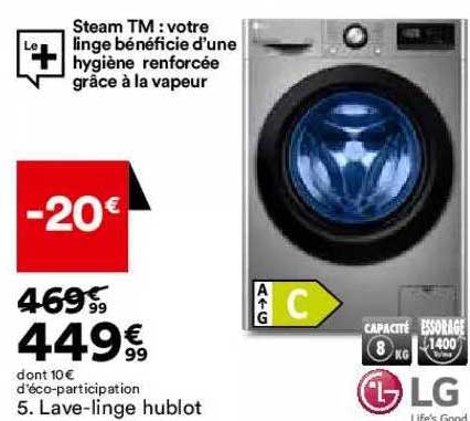 lave-linge hublot lg