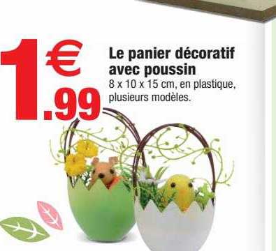 le panier décoratif avec poussin