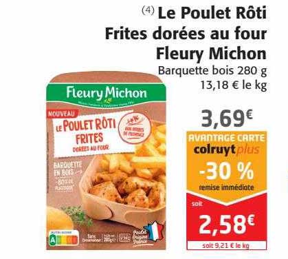 le poulet rôti frites dorées au four fleury michon
