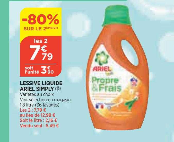 lessive liquide ariel simply