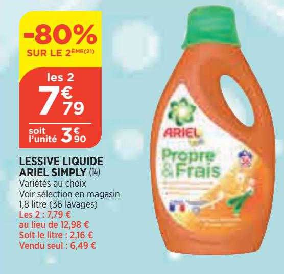 lessive liquide ariel simply