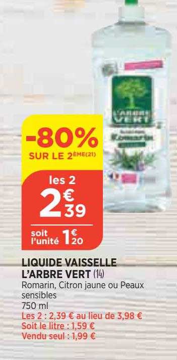 liquide vaisselle l'arbre vert