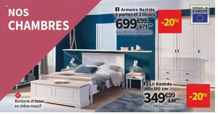 lit bastide ou armoire bastide 3 portes et 2 tiroirs