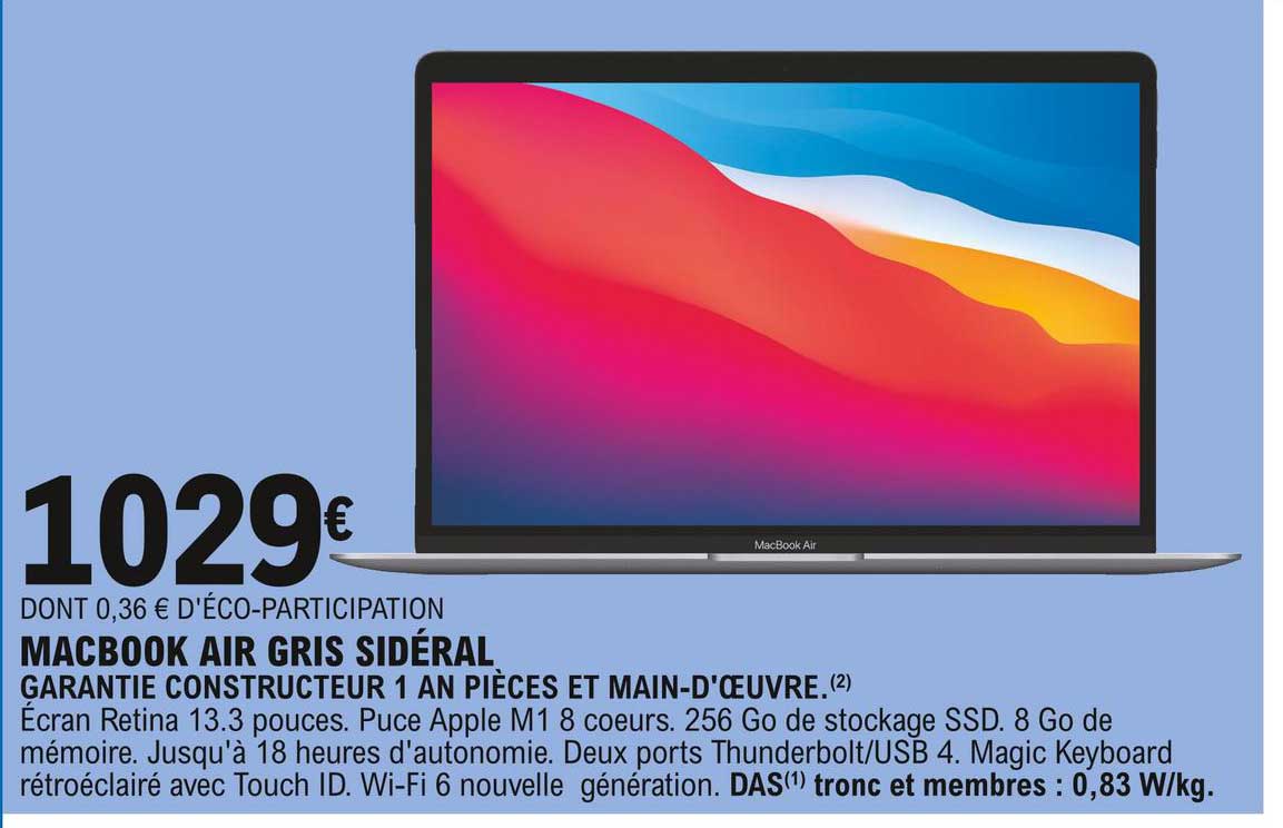 macbook air gris sidéral