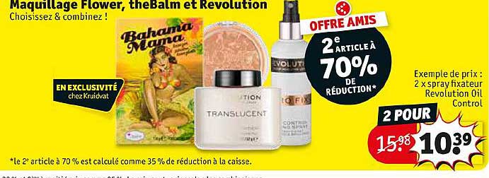 maquillage flower, the balm et revolution