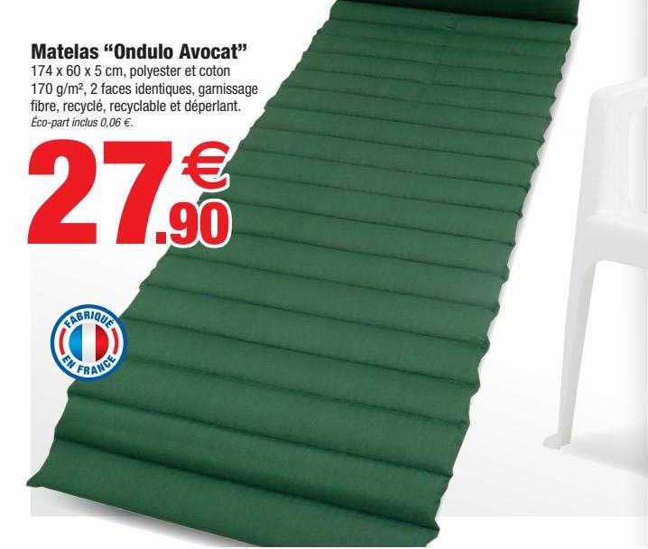 matelas "ondulo avocat"